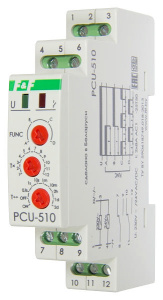 Реле времени PCU-510, 2CO, 8A(250VAC), 24VAC/DC, 230VAC, 0,1s_24d, 4 функции, 1M фото
