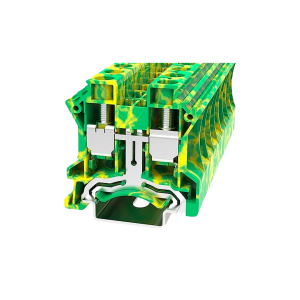 Клемма заземления, винтовая DC16-PE-01P-1C-00Z(H), 2 присоед., 16(1,5_25)mm², желто-зеленая фото