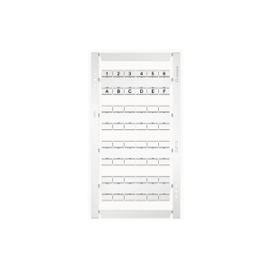 Маркировочная пластина ZSF12-40P-19-00Z(H), белая, 6,4х12,2 мм, чистая, 40 шт в упак фото