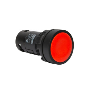 Кнопка LA37-E1A01R, 1NC, 3A(240VAC), красная, моноблок, фронт IP40 фото