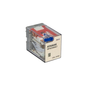 Реле 18F-4CO-024LT, 4CO, 5A(250VАС/30VDC), 24VDC, механический индикатор, кнопка тест, LED (A1-, А2+) фото