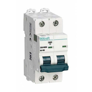 Выключатель автоматический BA-105-DC-2P-020A-B, 2P, 20A, хар-ка B, 6kA, 250VDC на полюс, 2M фото