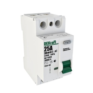 УЗО УЗО03-2P-010A-030, 2P, 10A, 6kA, 30mA, тип AC, 2M фото
