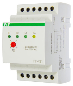 Переключатель фаз автоматический PF-431 3х400/230+N 3х16А IP20 фото