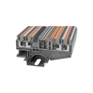 Клемма с размыкателем,  push-in DS2.5-QU-MT-01P-11-00Z(H), 24A, 800V, 4 присоед., 2.5(0,2_4)mm², серая фото