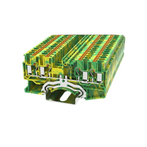 Клемма заземления, push-in  DS2.5-QU-PE-01P-1C-00Z(H) 4 присоед., 2.5(0,14_4)mm², желто-зеленая фото