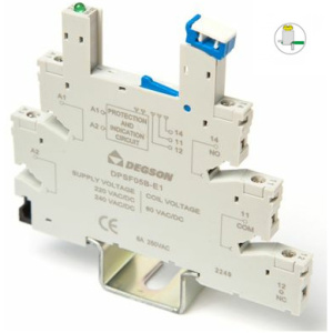 Контактный зажим DPSF05B-E1-00Z(H), 6A(250VAC), 220_240AC/DC, LED, для реле DRPS-1C фото