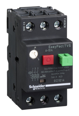 Выключатель автоматический GZ1E14, 3P, 10A, 10kA, It=6_10A, Ie=138A, 4kW, CLASS 10A, обрыв L фото