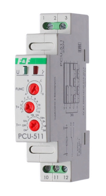 Реле времени PCU-511, 1CO, 8A(250VAC), 230VAC, 0.1s_23d, 4 функции, 1M фото