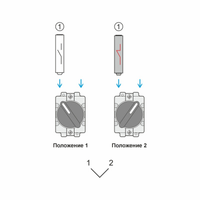 Переключатель XB2-BD21, тип 1-2, 1NO, 3A(240VAC), черная рукоятка, фронт IP40 фото